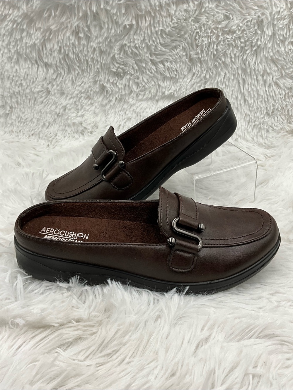 Aero Cushion Loafers Size 6.5 Brown Slip-On Memory Foam Slip-On
